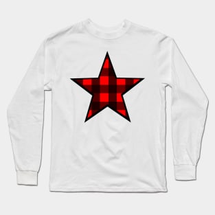 Classic Buffalo Plaid Star Long Sleeve T-Shirt